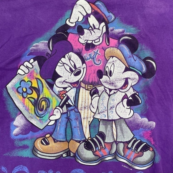 Vintage Disney Top Unisex Large Unlimited Collectible Jerry Leigh Retro Art - Picture 2 of 6